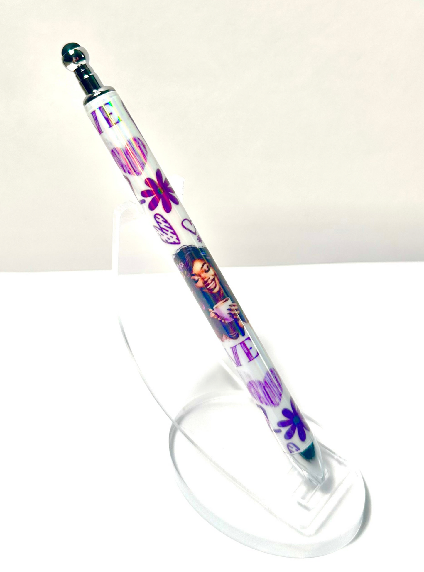 beauty love purple pen