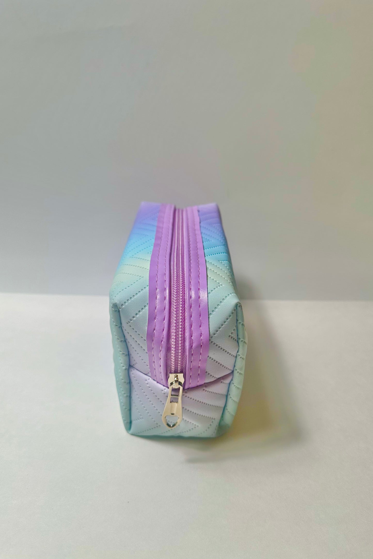 Purple blue and mint pen pouch
