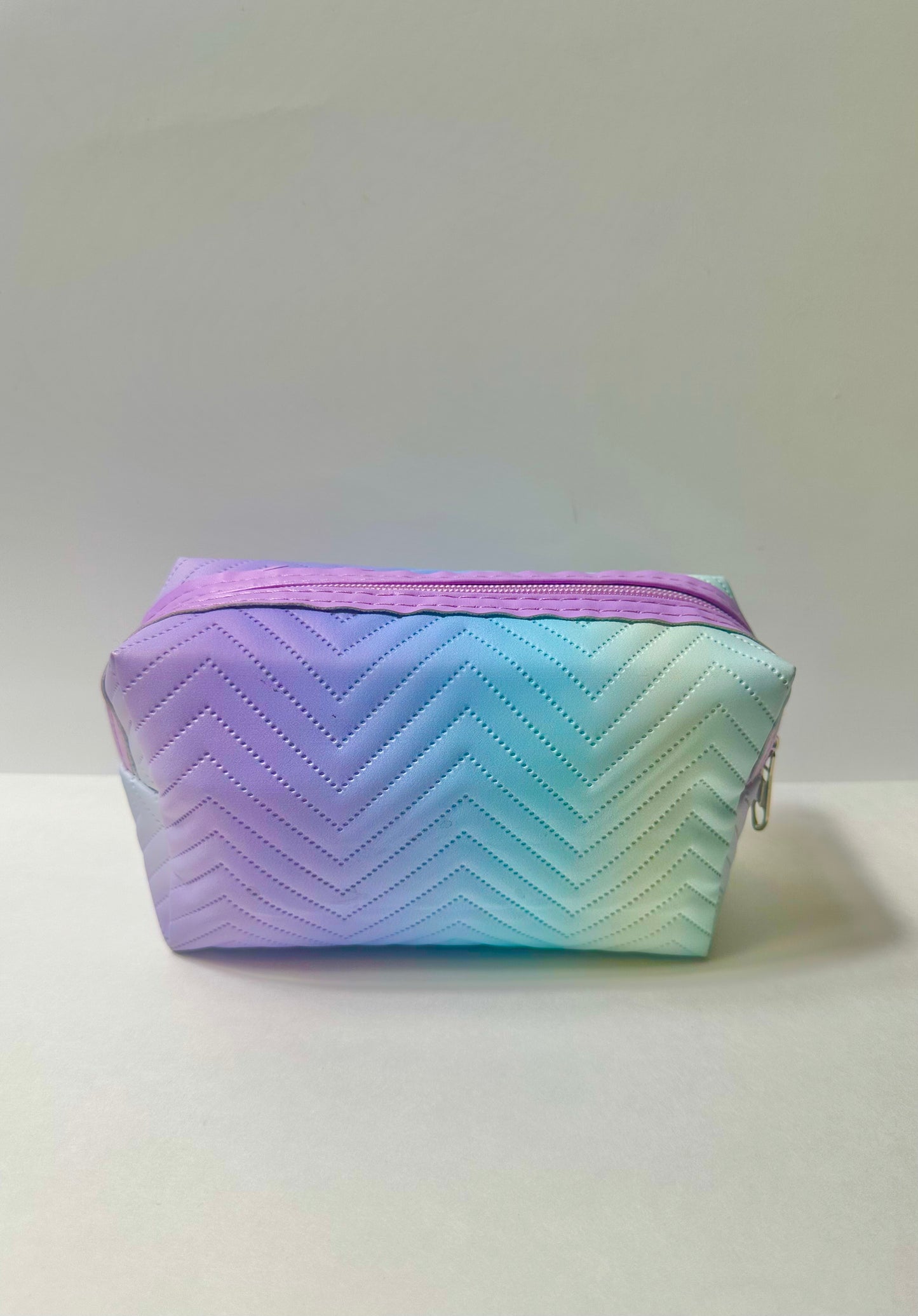 Purple blue and mint pen pouch