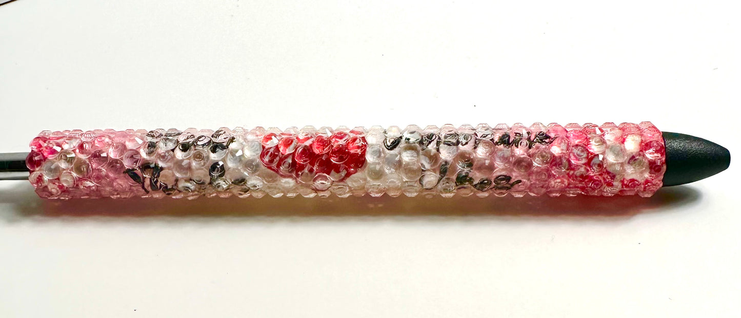 Thick thighs valentine vibes rhinestone pen