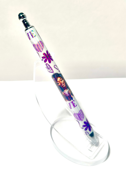 beauty love purple pen