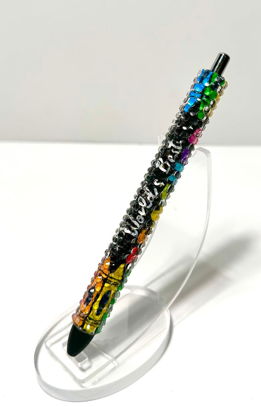 Worlds Best Teacher Rhinestone Pen