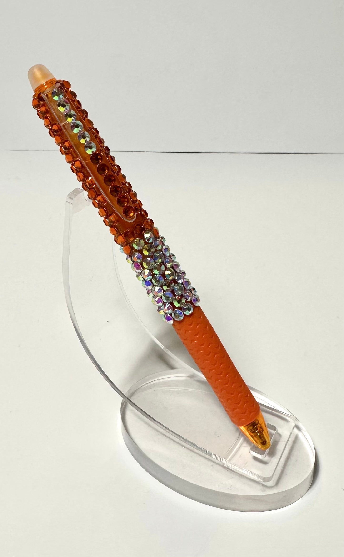 Clickable erasable rhinestoned colored gel pens