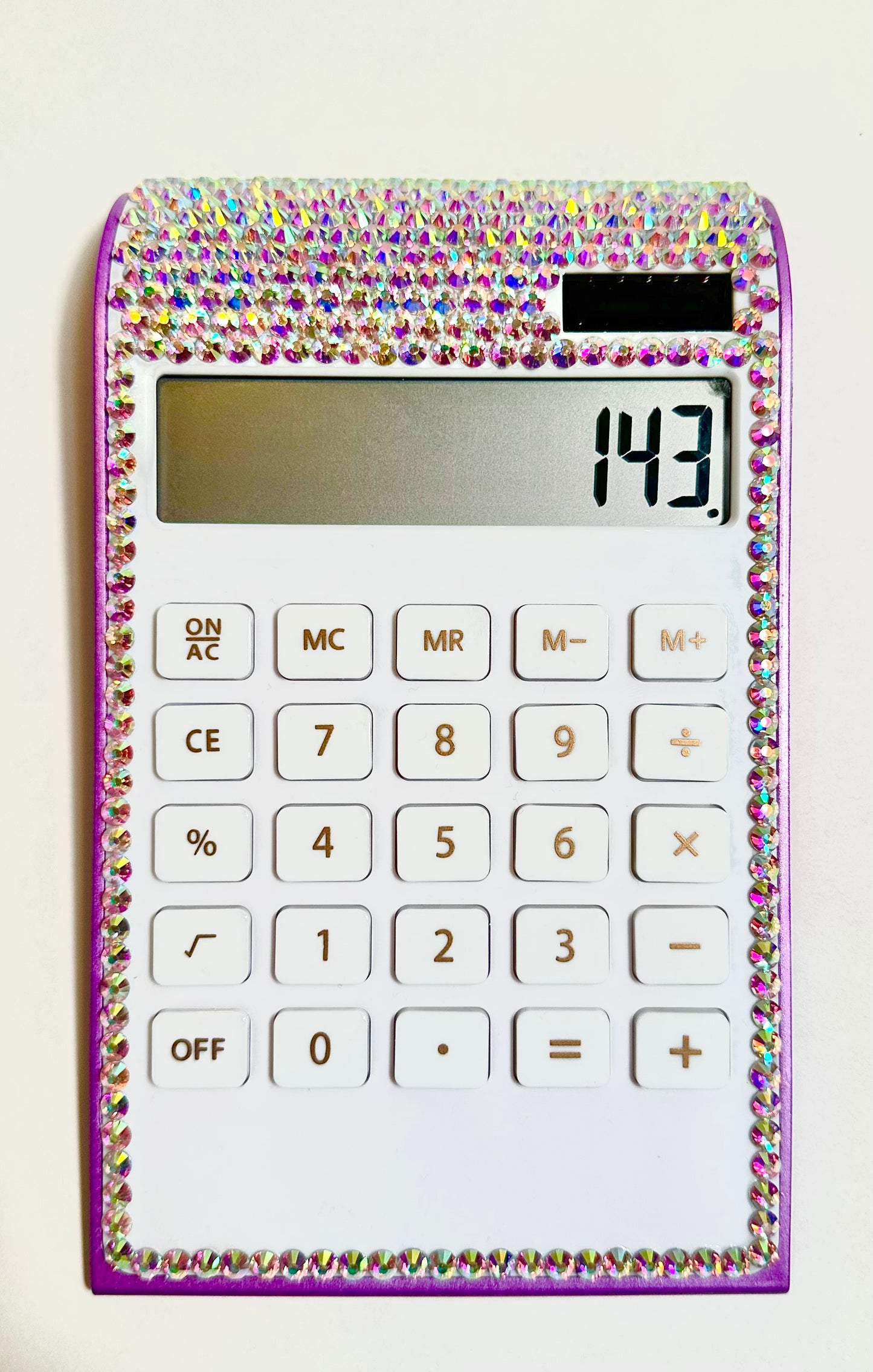 large buttons, 6 different color calculators, with AB rhinestones