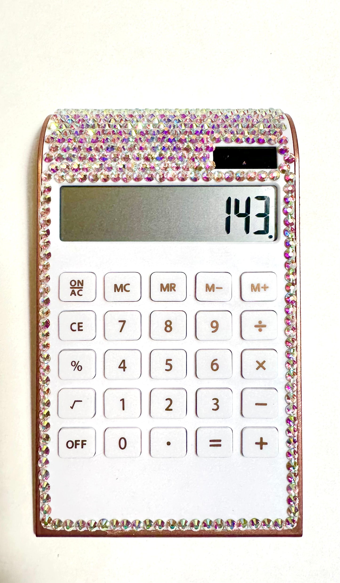 large buttons, 6 different color calculators, with AB rhinestones