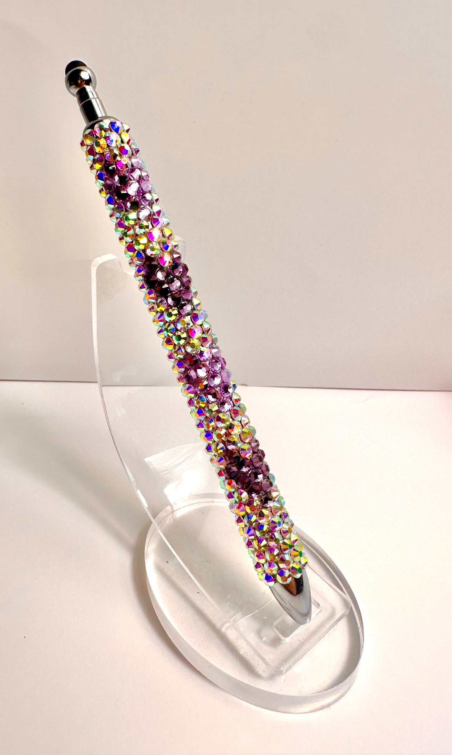 Purple Heart with AB Rhinestone  Pen
