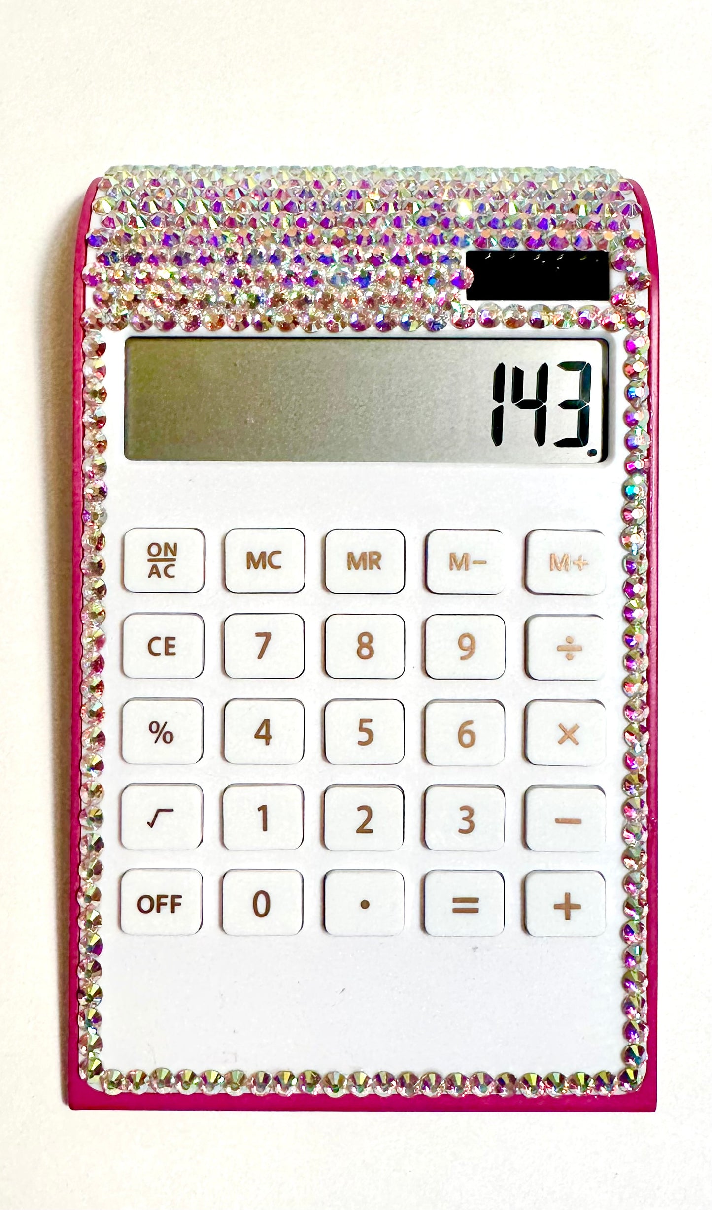 large buttons, 6 different color calculators, with AB rhinestones